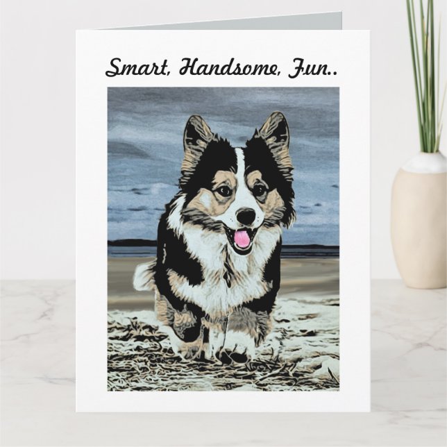 Tarjeta de felicitación tricolora hermosa del día (Anverso)