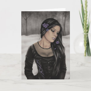 Tarjeta de felicitación triste del invierno