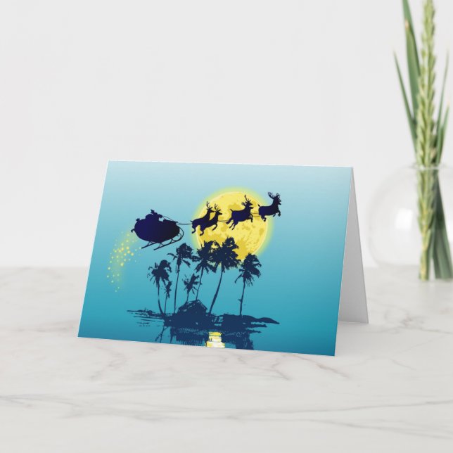 Tarjeta de felicitación tropical del navidad (Anverso)