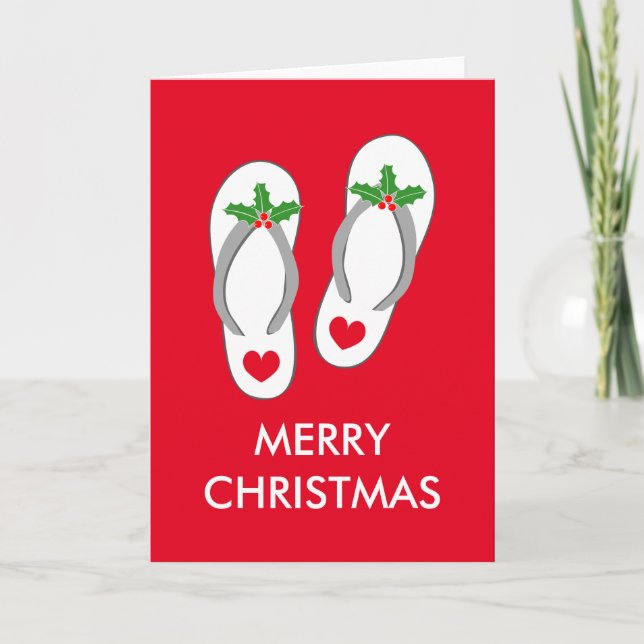 Tarjeta de felicitación tropical del navidad con (Anverso)