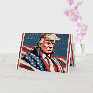 Tarjeta de felicitación Trump Epic American Flag