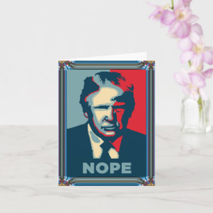 Tarjeta de felicitación Trump Nope
