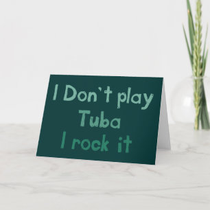 Tarjeta de felicitación Tuba Rock It