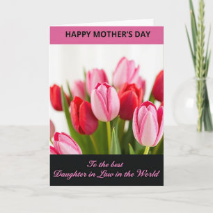 Tarjeta de Felicitación Tulipán de Lunares