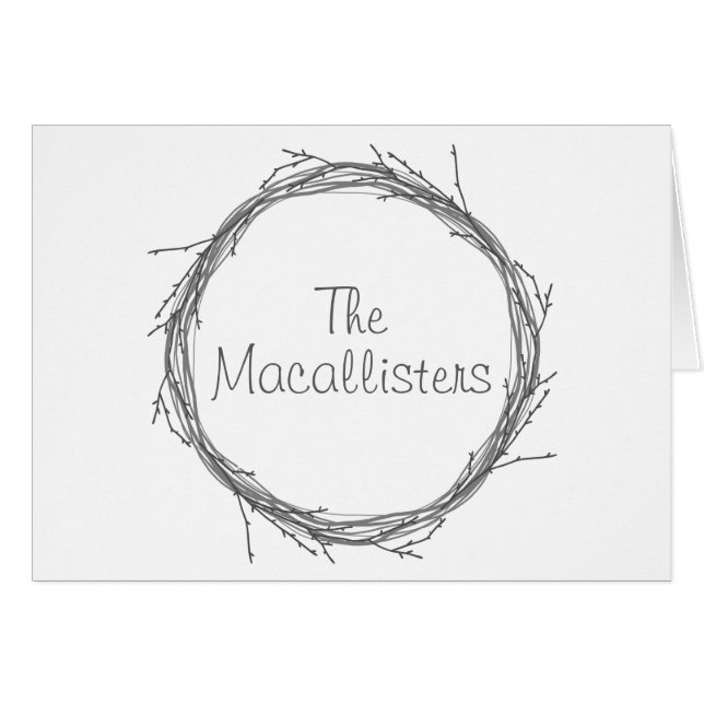 Tarjeta de felicitación Twigs & Vines (Anverso (Horizontal))