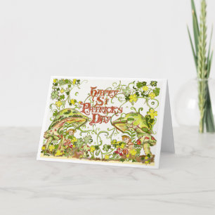 Tarjeta de felicitación Twinkling Irish Leprechaun