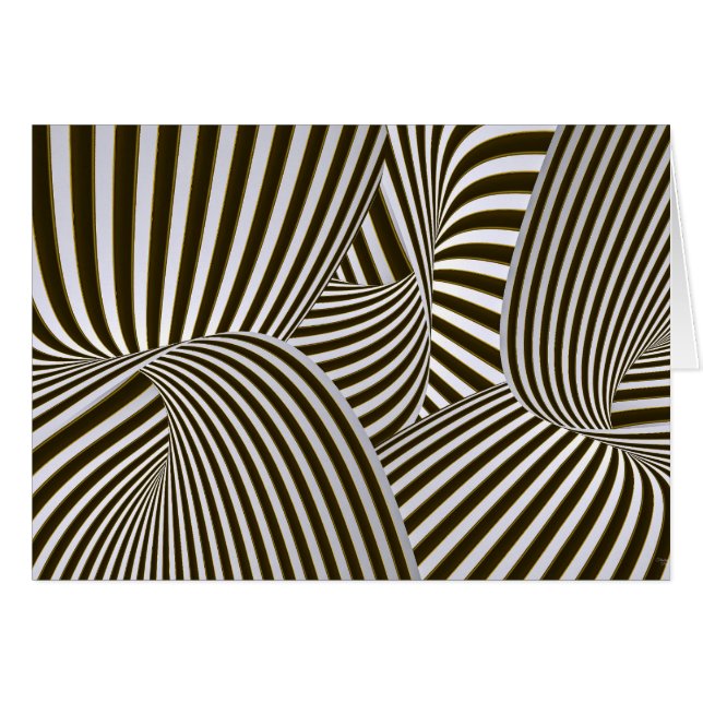 Tarjeta de felicitación Twists 3D (Anverso (Horizontal))