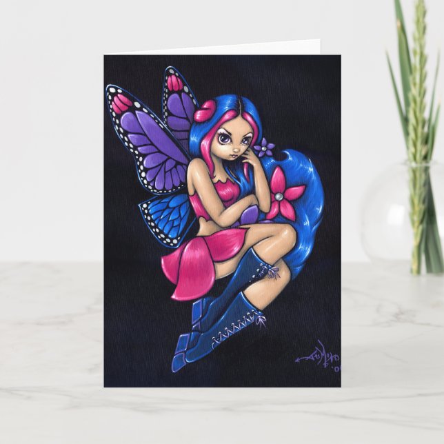 Tarjeta de felicitación "Un poco tímida" (Anverso)