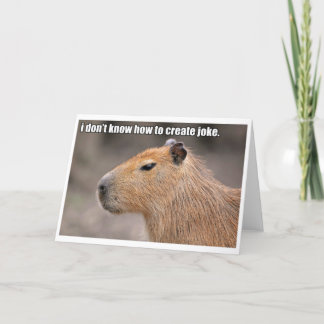 Tarjeta de felicitación Unfunny del Capybara