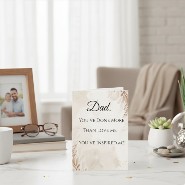 Tarjeta de felicitación única para papá (Subido por el creador)