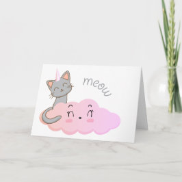 tarjeta de felicitación unicat cloud meow