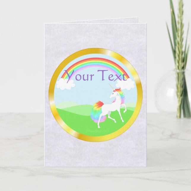 Tarjeta de felicitación Unicorn (Anverso)