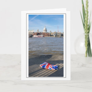 Tarjeta de felicitación Union Jack bag London