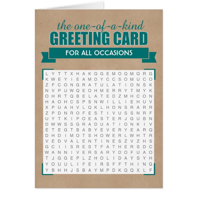 Tarjeta de felicitación universal de la búsqueda (Frente)