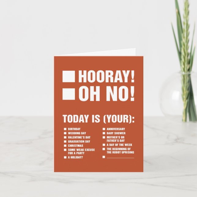 Tarjeta de Felicitación Universal (Plus Robots) (Anverso)