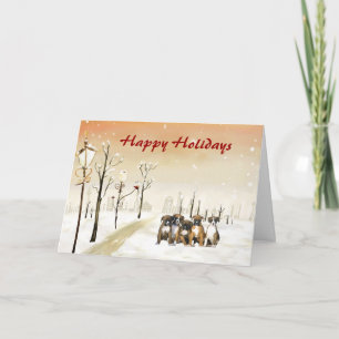 Tarjeta de felicitación urbana para Navidades de b