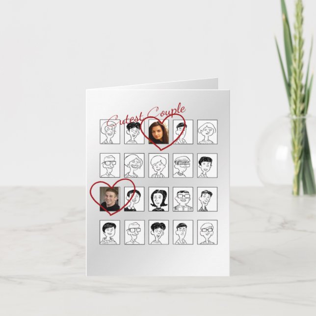 Tarjeta de felicitación Valentine para novios de s (Anverso)