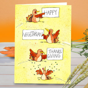 Tarjeta de felicitación vegetariana de Acción de G