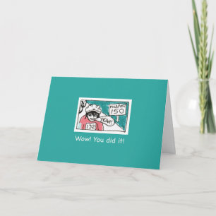 Tarjeta de felicitación Verde azulada Milepost 150