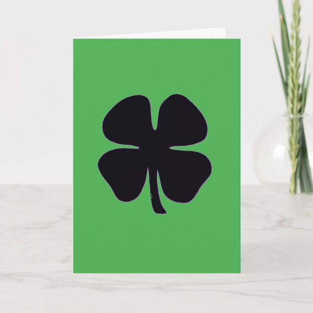 tarjeta de felicitación verde de Black Clover (Anverso)