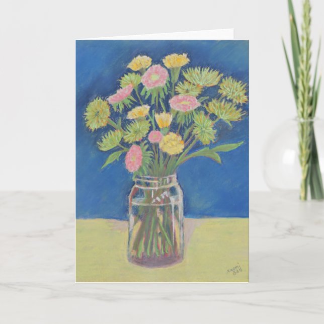 Tarjeta de felicitación verde de las mamáes (Anverso)