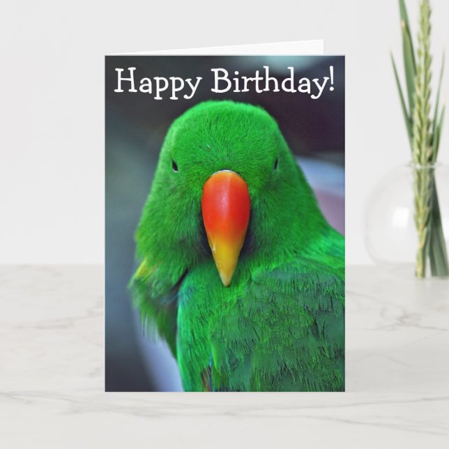 Tarjeta de felicitación verde del cumpleaños del (Anverso)