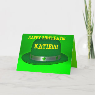 Tarjeta de felicitación VERDE del día del ST.