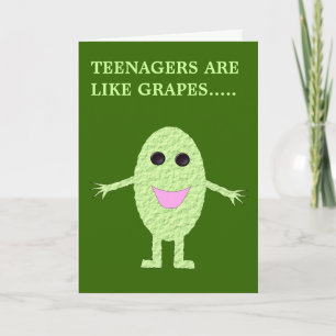 Tarjeta de felicitación verde feliz de los