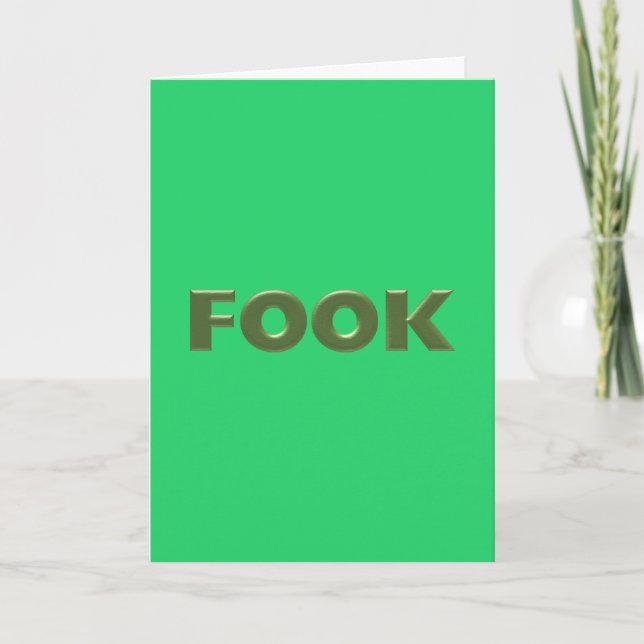 Tarjeta de felicitación verde fook (Anverso)