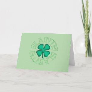 tarjeta de felicitación verde Slainte