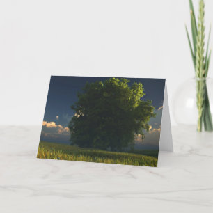 Tarjeta de felicitación verde y de oro