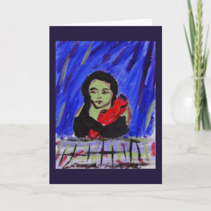 Tarjeta de felicitación verde y roja