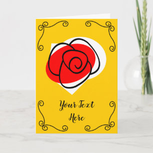 Tarjeta de felicitación vertical con texto de Esqu