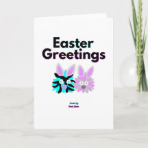 Tarjeta de felicitación vertical estándar Bunny Fu