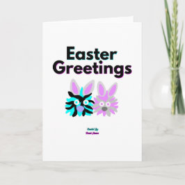 Tarjeta de felicitación vertical estándar Bunny Fu