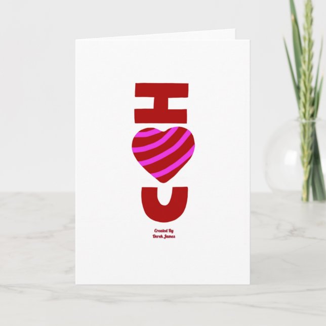 Tarjeta de Felicitación Vertical Estándar de Te Qu (Anverso)