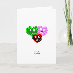 Tarjeta de felicitación vertical estándar Heart Fu