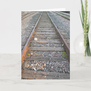 TARJETA DE FELICITACIÓN: Vías de Ferrocarril_ Tarj