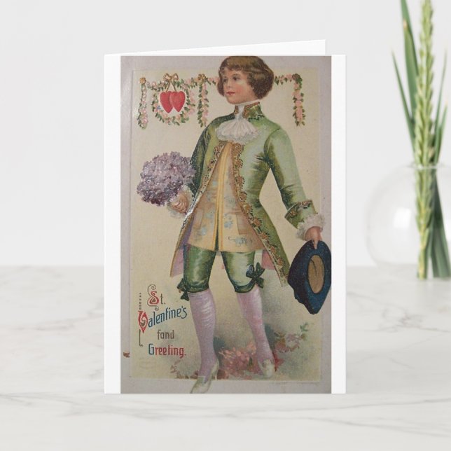 Tarjeta de felicitación Victorian St. El día de Sa (Anverso)