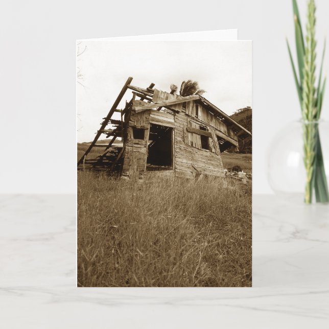 tarjeta de felicitación vieja de la casa (Anverso)