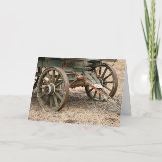Tarjeta de felicitación vieja del carro
