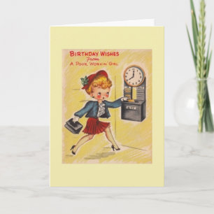Tarjeta de felicitación Vintage Birthday