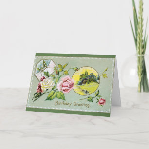 Tarjeta de felicitación Vintage Birthday