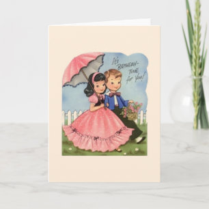 Tarjeta de felicitación Vintage Birthday