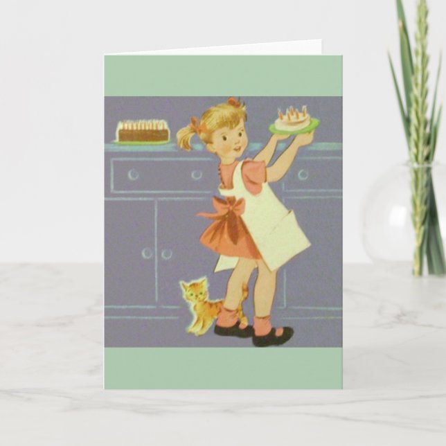Tarjeta de felicitación Vintage Birthday (Anverso)