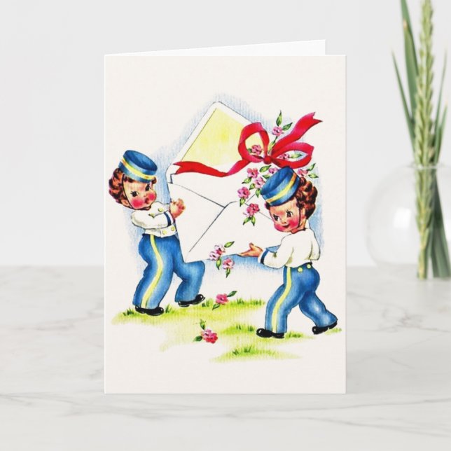 Tarjeta de felicitación Vintage Birthday (Anverso)