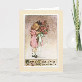 Tarjeta de felicitación Vintage de cumpleaños núme