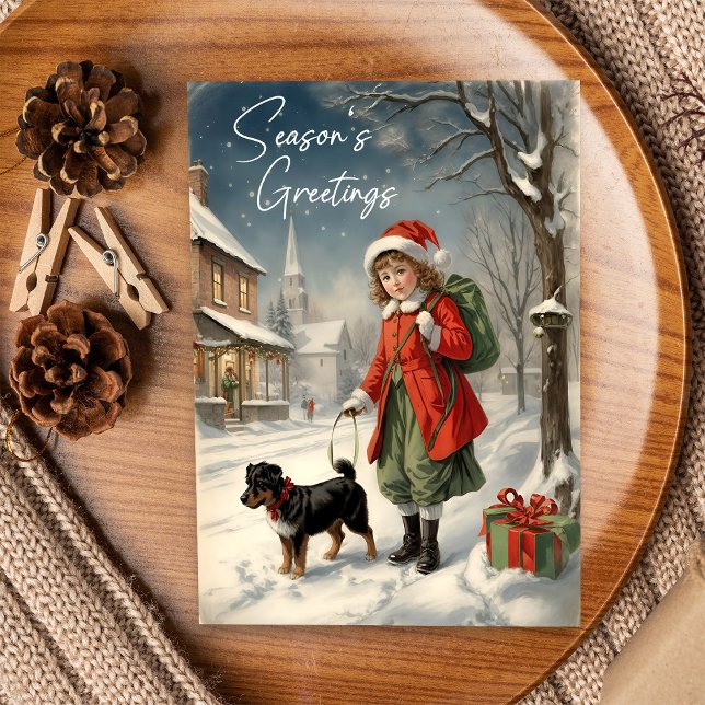 Tarjeta de felicitación Vintage de Navidad (Subido por el creador)