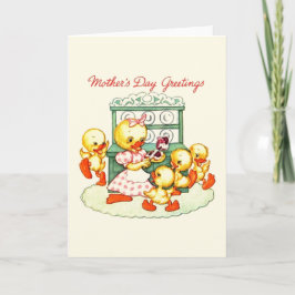 Tarjeta de felicitación vintage del Día de la Madr