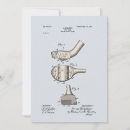 Tarjeta de felicitación Vintage Golf Club Patent B